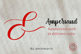 Ampersand 48 Different Styles: A Creative Typeface for Handmade Brands
