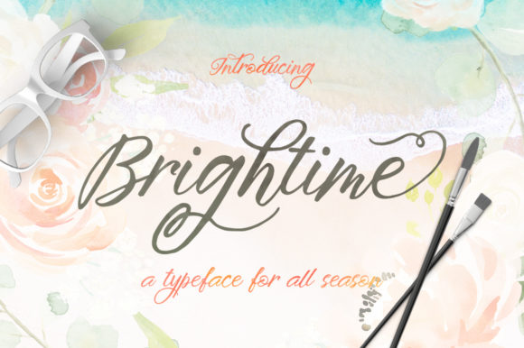 Brightime: A Modern Script Typeface for Editorial Design
